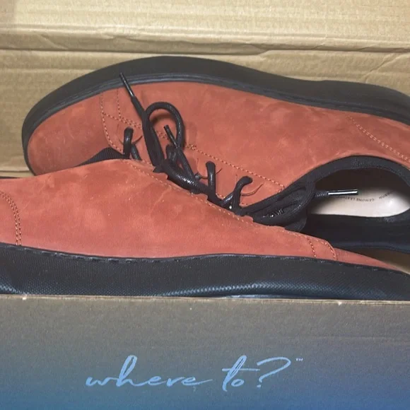 Flight Low-Top Samuel Hubbard Leather Sneaker (Rust Nubuck) Men’s 9 M Inner Sock - Picture 7 of 8